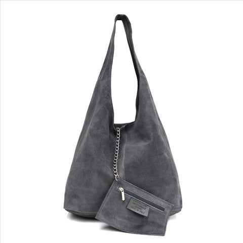 LACY Wildleder-Shopper – Lässige Hobo-Bag mit Innentasche